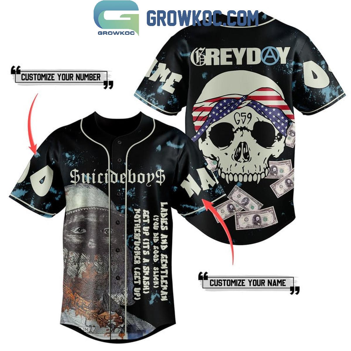 Suicideboys Grey Day Lady And Gentleman Personalized Baseball Jersey