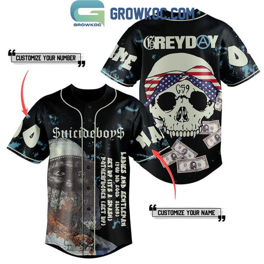 Suicideboys Grey Day Lady And Gentleman Personalized Baseball Jersey