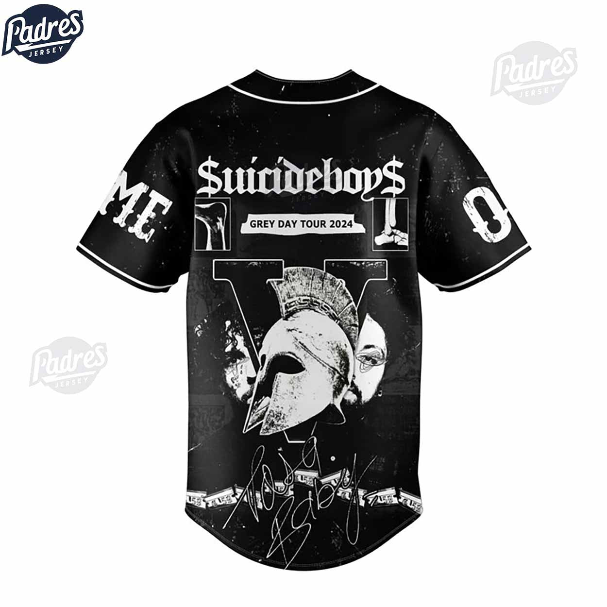 Suicideboys Grey Day Tour 2024 Baseball Jersey - Padres Jersey Oasis: Elevate Your Baseball Style Game... (Image 2)
