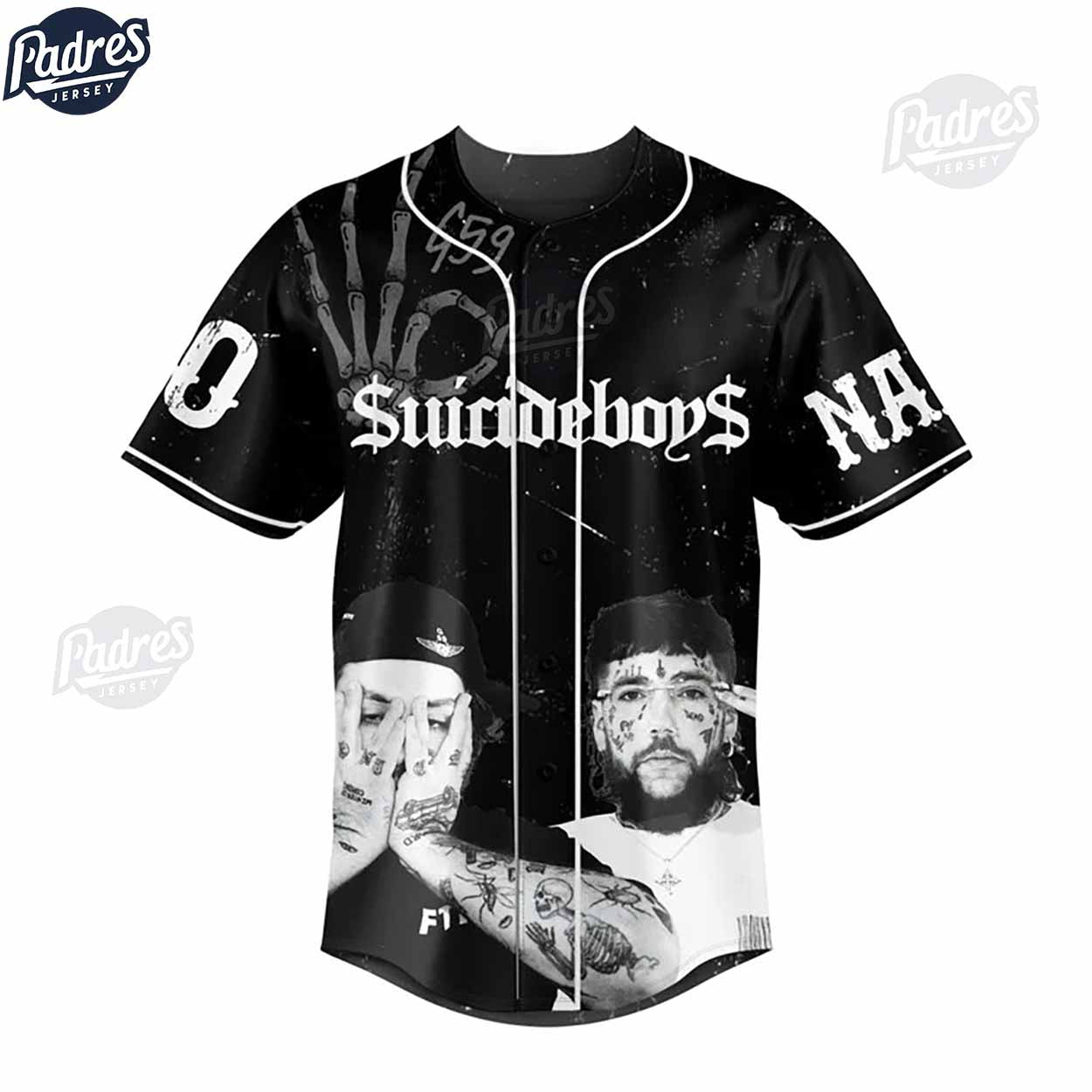Suicideboys Grey Day Tour 2024 Baseball Jersey - Padres Jersey Oasis: Elevate Your Baseball Style Game... (Image 4)