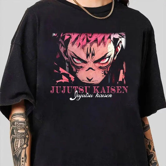 Sukuna Graphic Design Shirt Hoodie Sweatshirt JJK Anime Shirt Jujutsu Kaisen T-shirt Crew Neck Vintage 90s Anime Shirt...