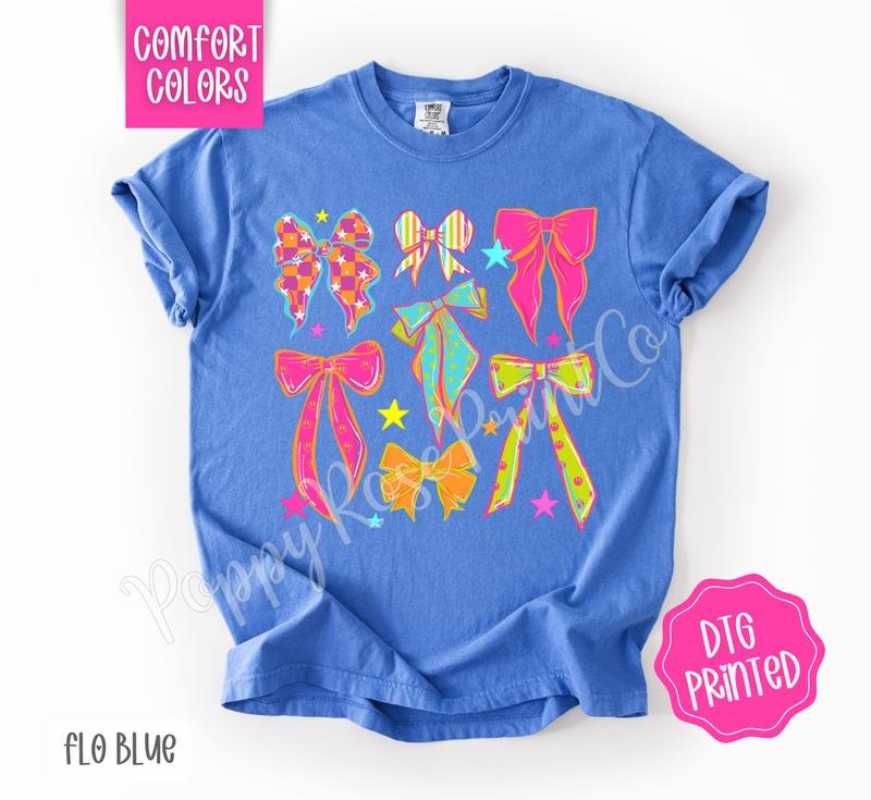 Summer Bows Shirt Comfort Colors, Trendy Women's Tshirt Hoodie, Sweatshirt | WearSparks.com