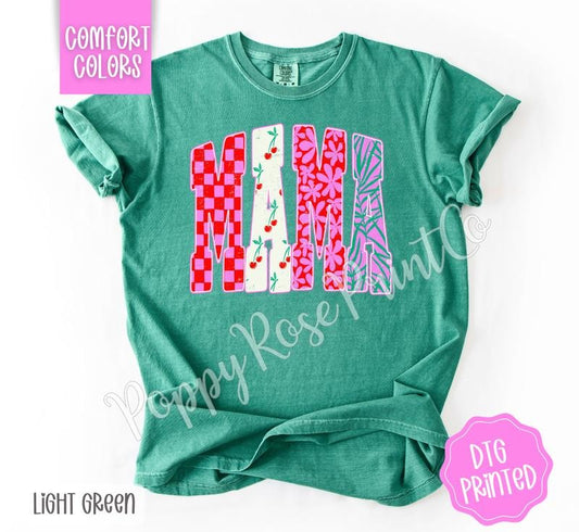 Summer Mama Shirt Comfort Colors, Preppy Mom Tshirt Hoodie, Sweatshirt | WearSparks.com