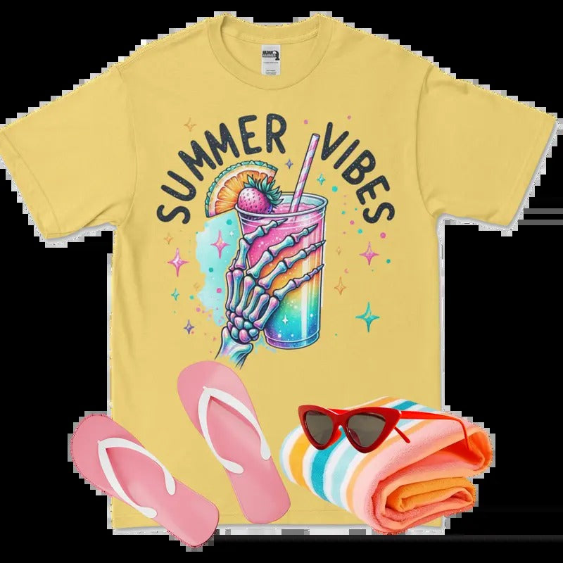 Summer Vibes Design T-shirt - Gildan Hammer Tee - Summer Collection Tee Breathable Fabric Hoodie, Sweatshirt | WearSparks.com