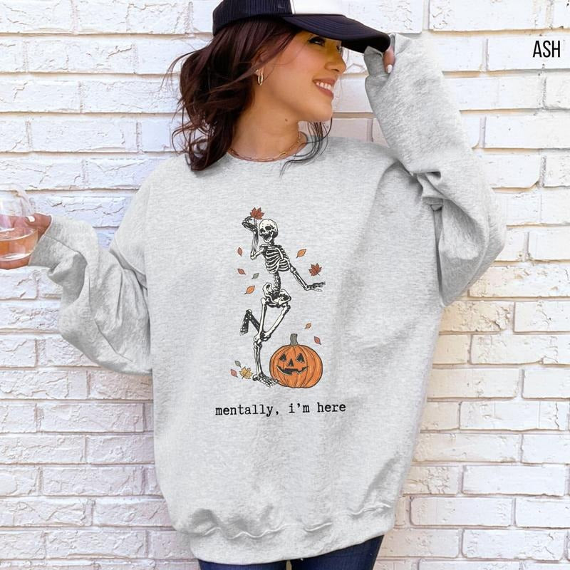 Summerween Sweatshirt, Skeleton Sweatshirt, Spooky T-shirt, Halloween Lover, Slasher Summer, October Hoodie | WearSparks.com