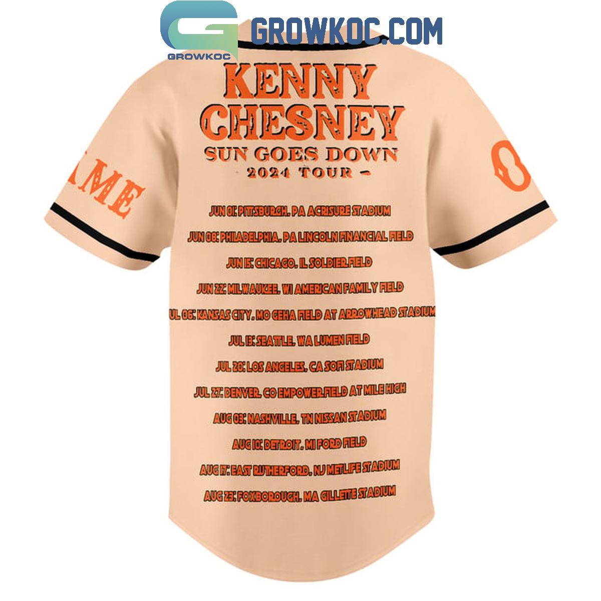 Sun Goes Down 2024 Tour Kenny Chesney Fan Personalized Baseball Jersey