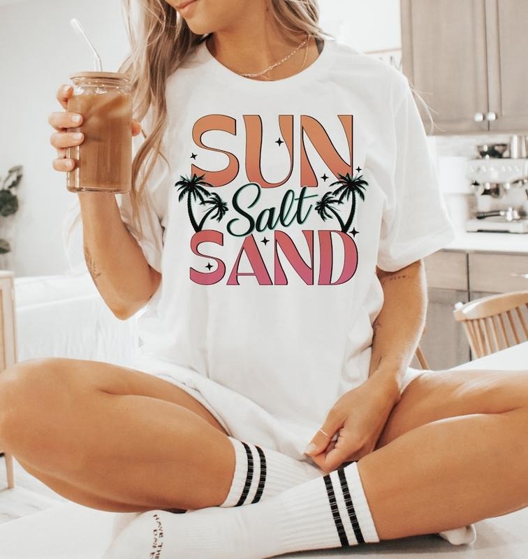 Sun salt sand T shirt, Salty Shirt, Summer T Shirt, Beach life Hoodie, Beach vacation T shirt, Retro summer Shirt, Summer...