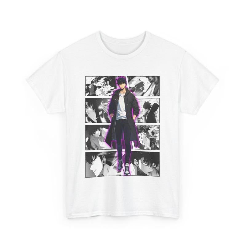 Sung Jin Woo T shirt , Anime Over - Sized Vintage Washed Shirt , Solo Leveling Shirt , Igris , Anime Gym Shirt , Pump...