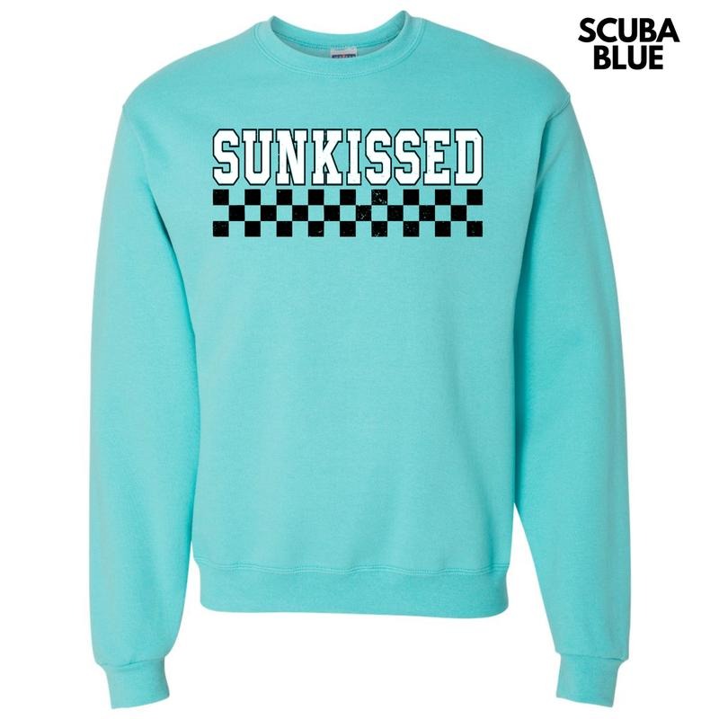 Sunkissed Varsity Checkered Sweatshirt 'NLB' T-Shirts, Hoodie | WearSparks.com