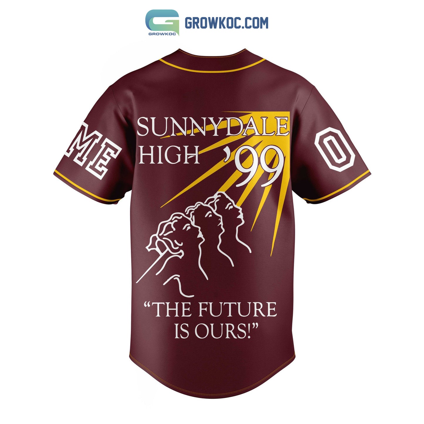 Sunnydale High School 99 The Future Is Ours Personalized Baseball Jersey