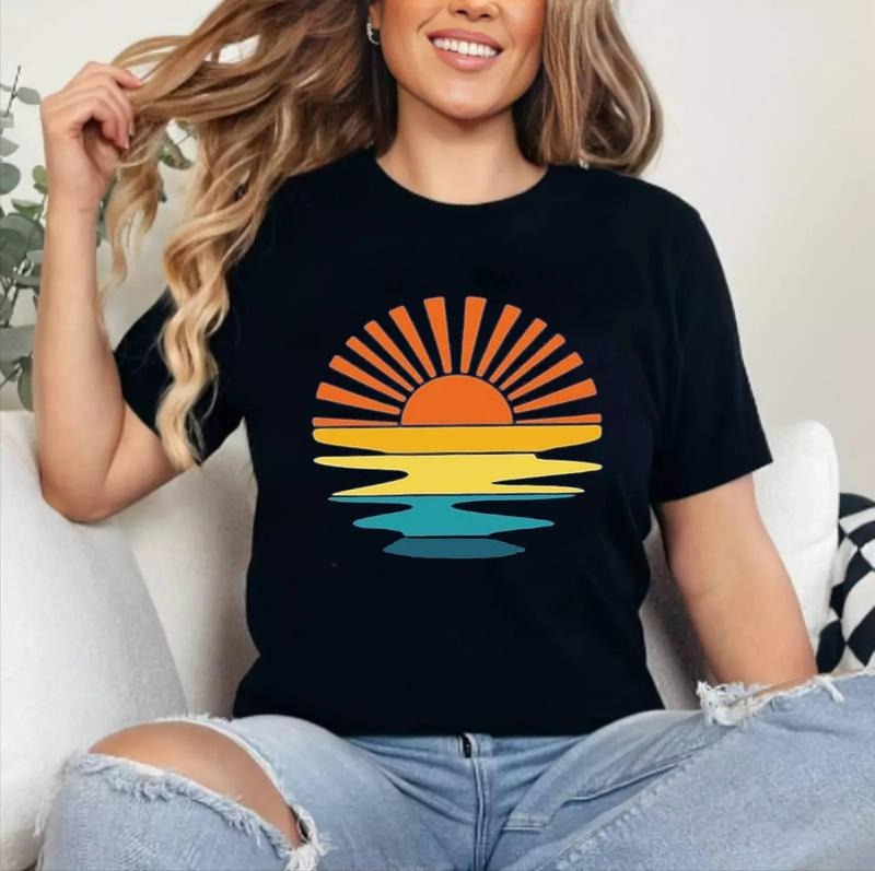Sunrise Sunset Sunshine Shirt for Women Outdoor Workout Hawaii Beach Sea Nature Adventure T-Shirt | Unisex Cotton, Top...