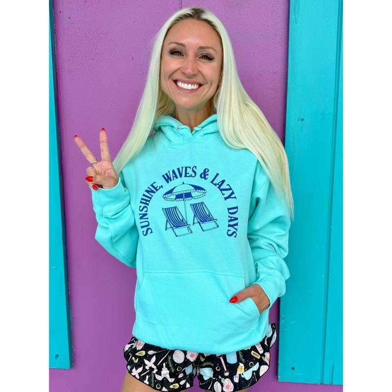 Sunshine, Waves & Lazy Days Hoodie T-Shirts, Sweatshirt | WearSparks.com