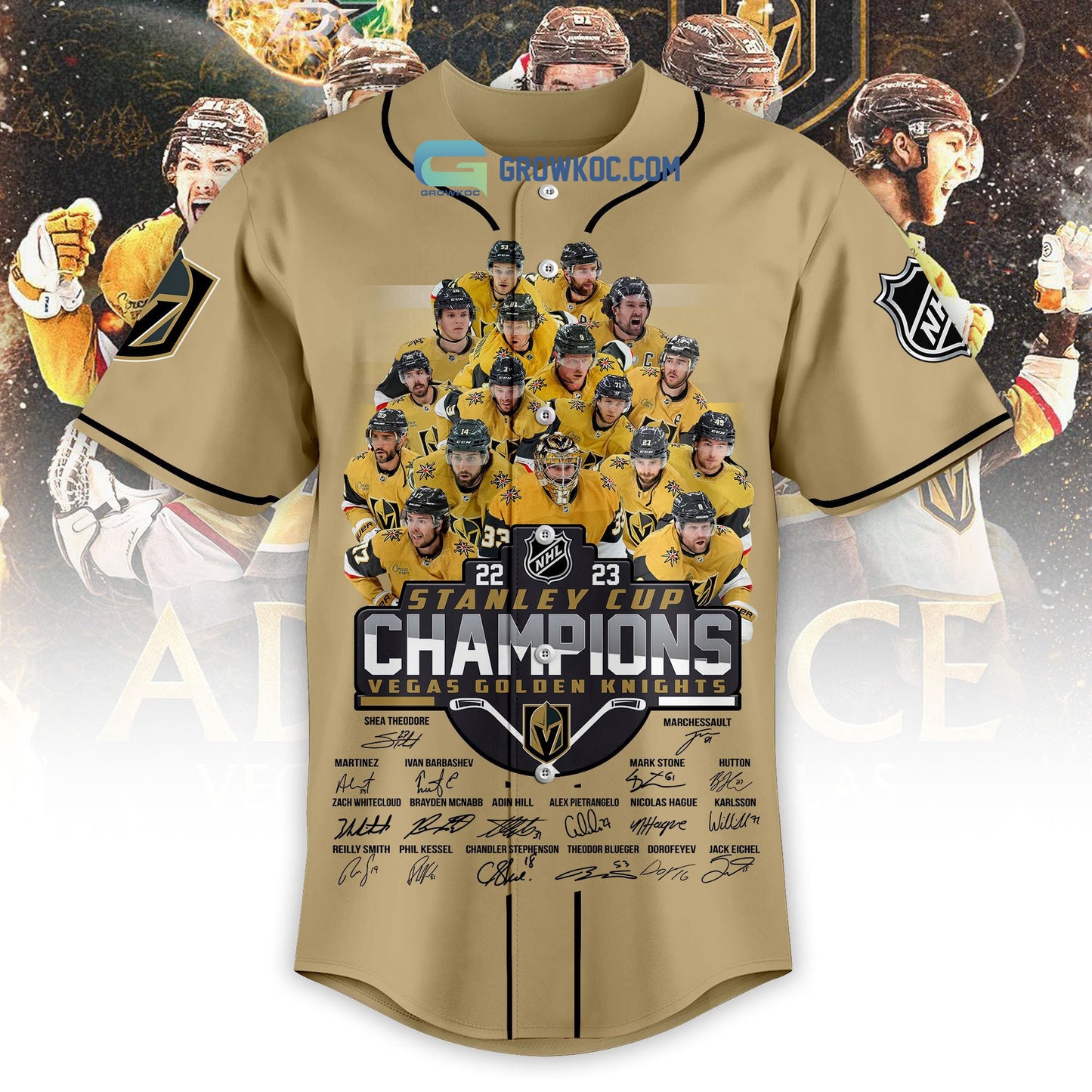 Super Team Vegas Golden Knights NHL Stanley Cup Champions 2023 Baseball Jersey