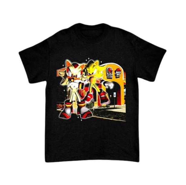 Super sonic T-Shirt, Sonic Adventure Shirt, Funny Shirt, Unisex Graphic Tees Gothic Grunge Y2k Affliction Clothes Men...