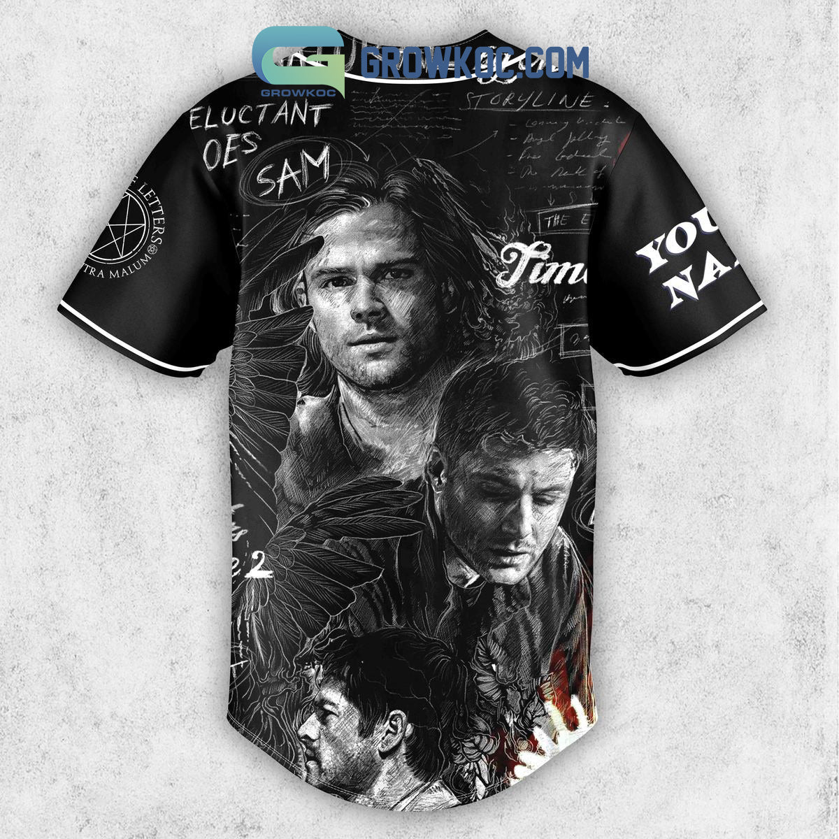 Supernatural Sam Winchester Personalized Baseball Jersey