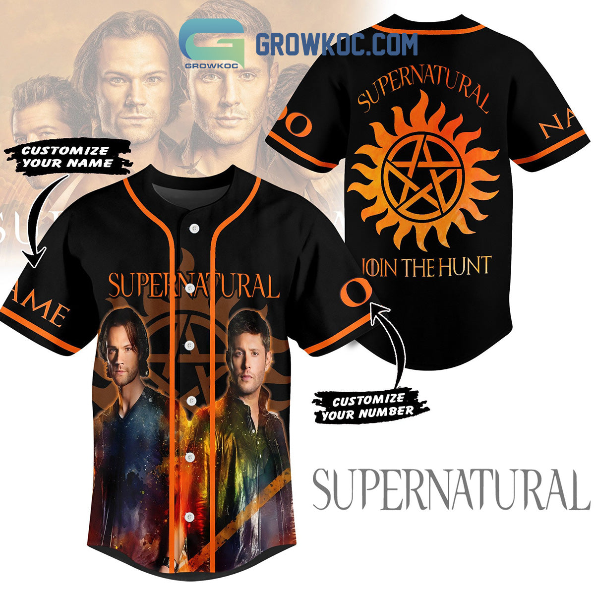Supernatural Series Fan Personalized Baseball Jersey