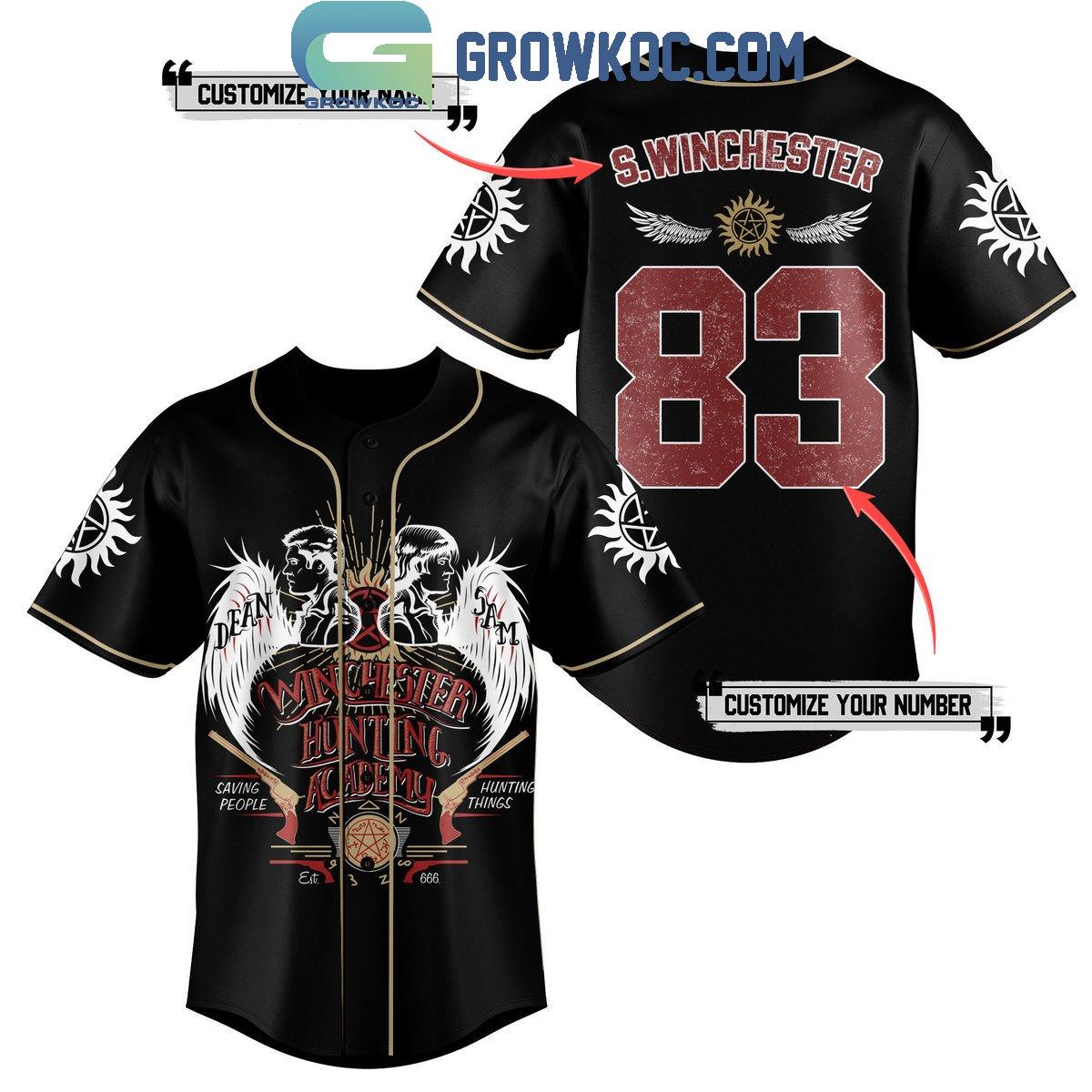 Supernatural Winchester Hunting Academy Personalized Baseball Jersey