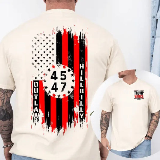 Support Trump President 2024 in the Upcoming Election with the Trump 45 47 2 Sided TShirt, Gift for Trump Supporters,...
