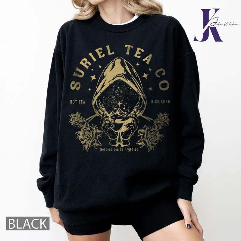 Suriel Tea Co Comfort colors bookish t-shirt, Suriel's Tearoom Shirt, ACOTAR merch gift, Suriel Tea Tshirt, sjm fan,...