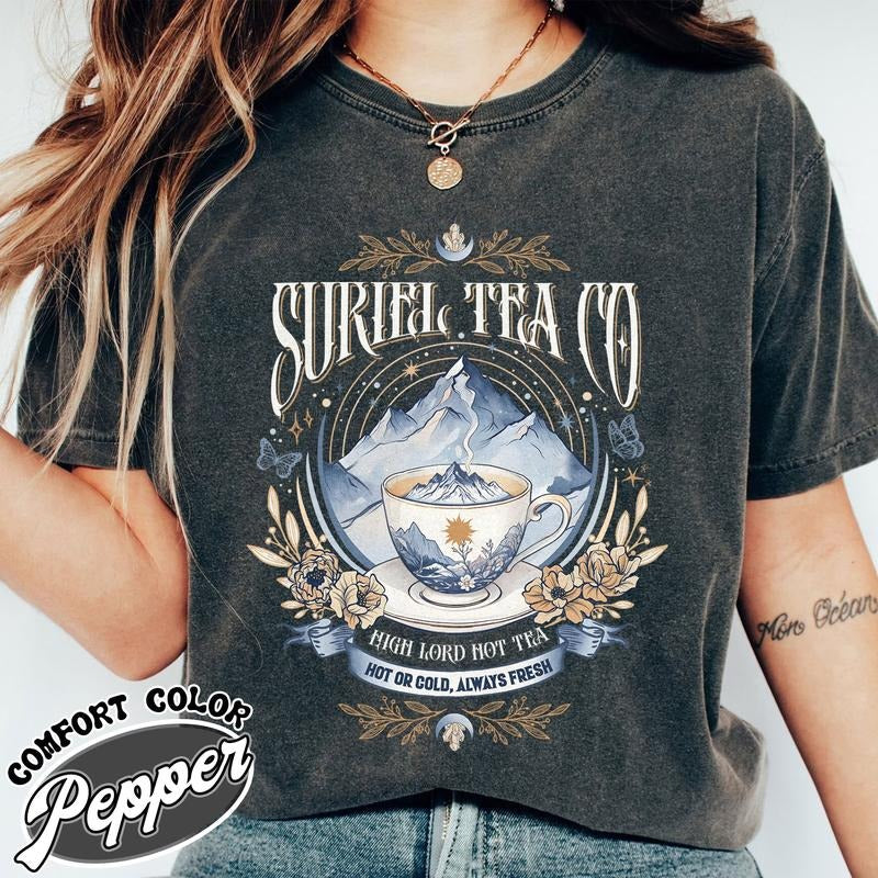 Suriel Tea Co Suriel Tea Co T Shirt ACOTAR Shirt Read Books Stay Weird Things for Book Lovers Bookish Gifts for Guys...