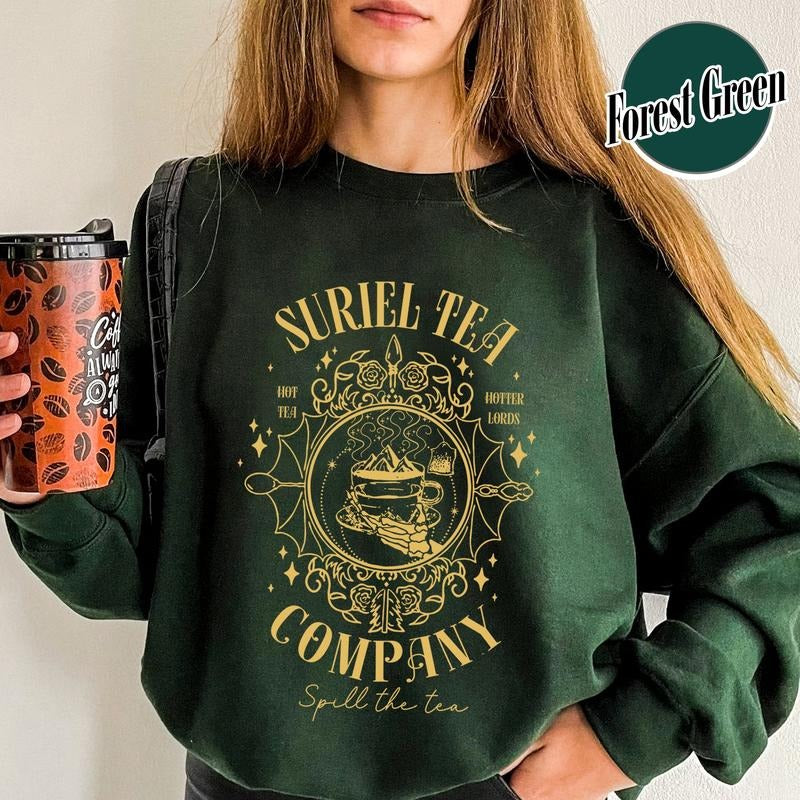 Suriel Tea Co Sweater, Suriel Tea Co Sweatshirt, Acotar Sweatshirt Suriel Tea Co, Suriel Tea Co, Bookish Gift T-Shirts,...