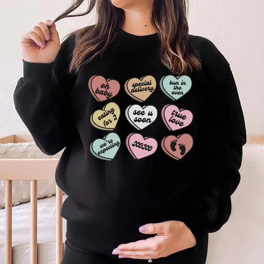 Surprise Valentine Pregnancy Announcement Shirt, Valentine Pregnancy Tee Shirt, Baby Reveal Sweatshirt, Valentine...