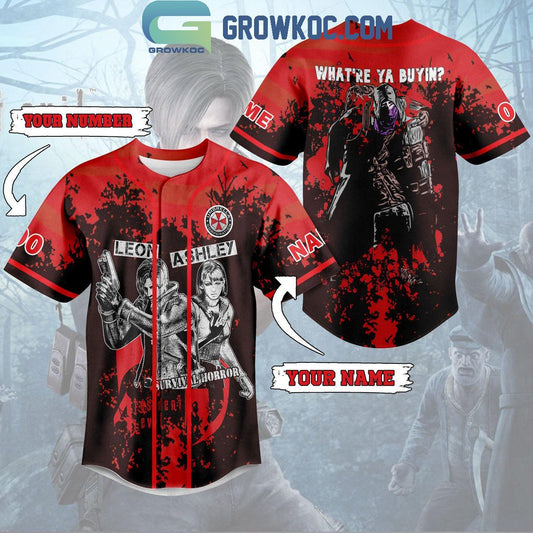 Survival Horror Leon Asley What’re Ya Buyin Personalized Baseball Jersey