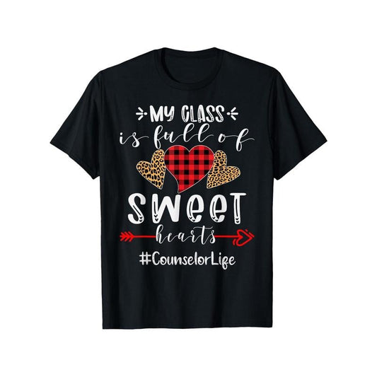 Sweet Hearts Print, Men's Trendy Comfy T-shirt, Casual Slightly Stretch Breathable Long Sleeve Top for Outdoor made in...