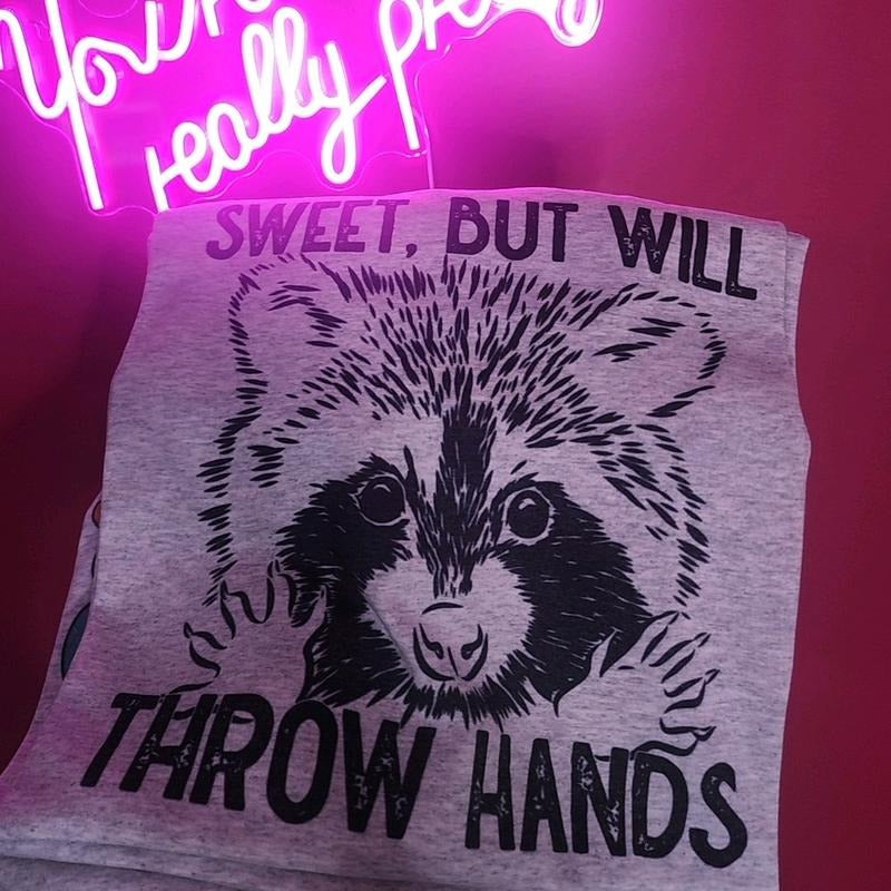 Sweet but will throw hands Graphic Tee Hoodie, Sweatshirt | WearSparks.com