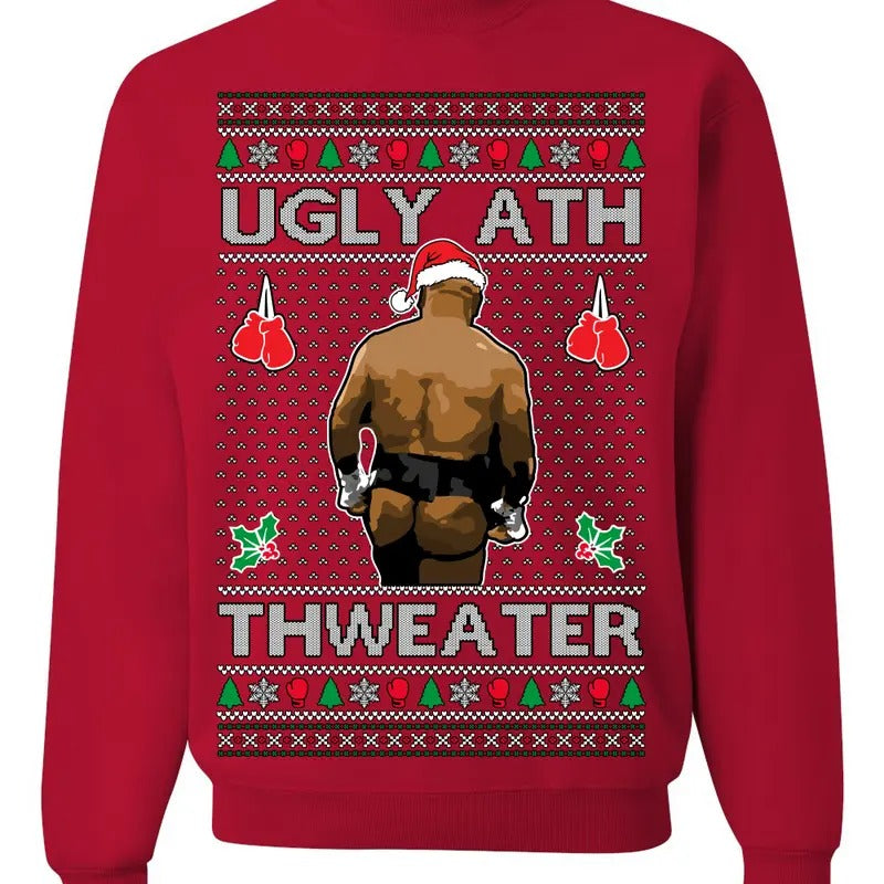 Ugly Ath Milk Tysin Fight Meme Ugly Christmas Crewneck Hoodie/Sweatshirt/T-Shirt, For Men, For Women
