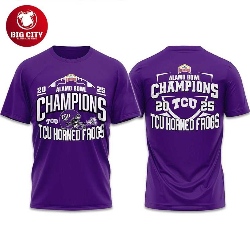 TCU Football Alamo Bowl Champions 2025 Two Sided Shirt