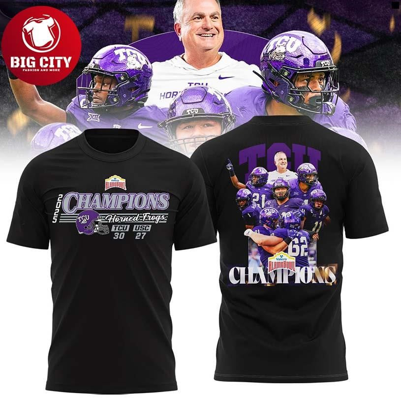 TCU Horned Frogs Valero Alamo Bowl Champions 2025 Two Sided Shirt