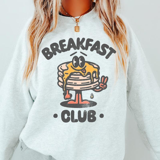 THE BREAKFAST CLUB FRONT OVERSIZED Y2K CREWNECK SWEATSHIRT CASUAL COTTON Fabric Piece T-Shirts, Hoodie | WearSparks.com