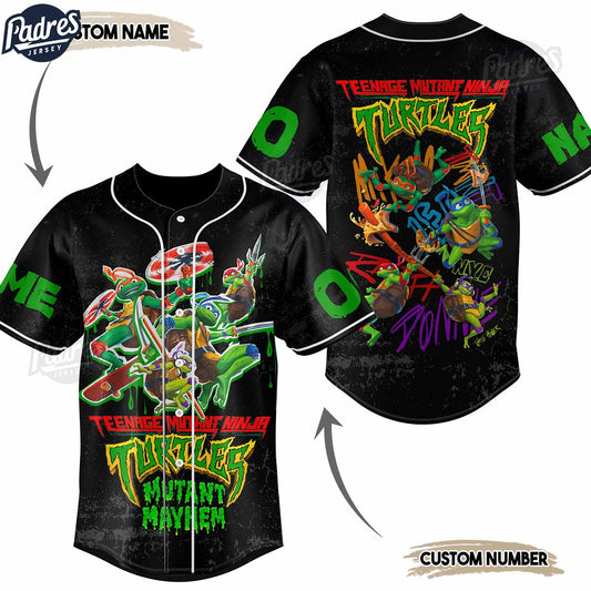 TMNT MUTANT MayHem Ninja Turtles Custom Baseball Jersey - Padres Jersey Oasis: Elevate Your Baseball Style Game... (Image 1)