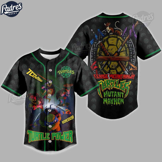 TMNT MUTANT MayHem Ninja Turtles Custom Baseball Jersey Style - Padres Jersey Oasis: Elevate Your Baseball... (Image 1)