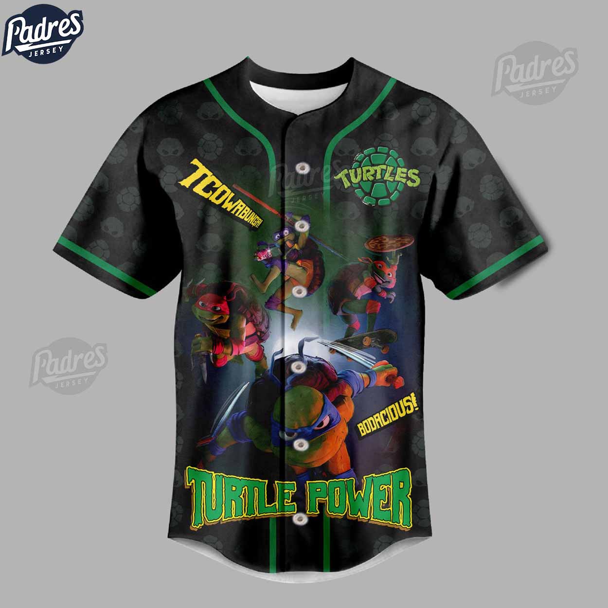 TMNT MUTANT MayHem Ninja Turtles Custom Baseball Jersey Style - Padres Jersey Oasis: Elevate Your Baseball... (Image 2)