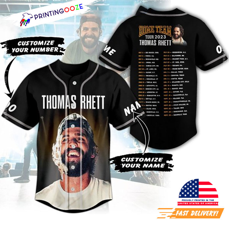 Thomas Rhett Home Team Tour 2023 Personalized Baseball Jersey
