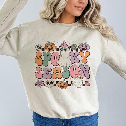 TRENDY Spooky Season Sweatshirt, Spooky Season Sweatshirt, Halloween Sweatshirt, Halloween Shirt, Spooky Season Crewneck,...