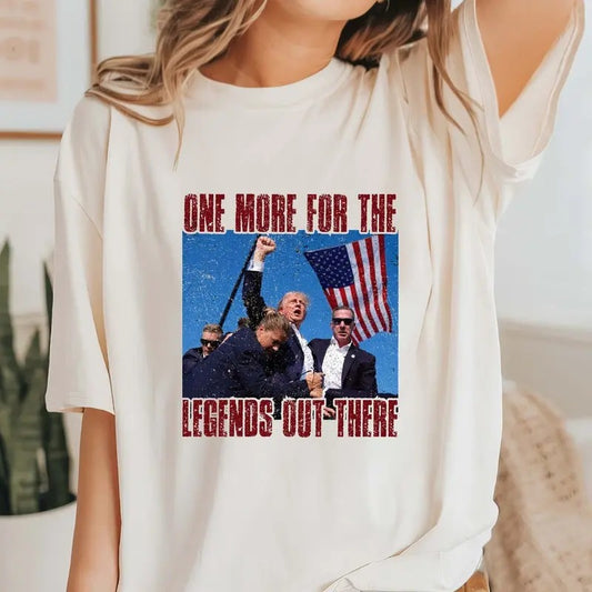 TRUM SHOT T-SHIRT, One More For The Legends Out There Shirt,  Pray For Trumm, Trumm Assassination, Unisex Classic Cotton...