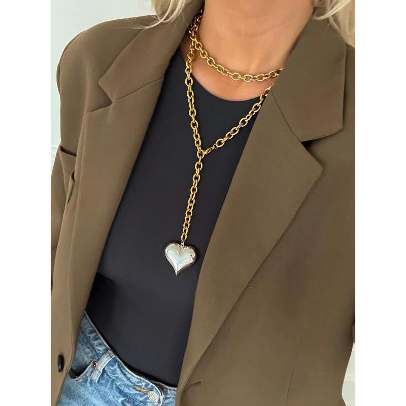 TWO TONED HEART NECKLACE T-Shirts, Hoodie, Sweatshirt | WearSparks.com
