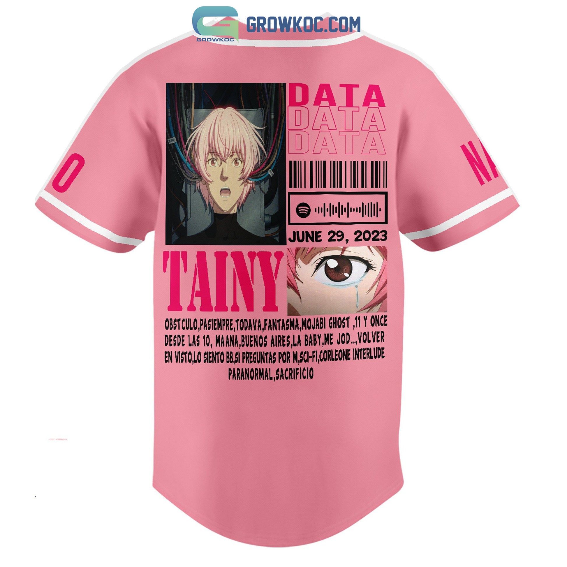 Tainy Data Personalized Baseball Jersey