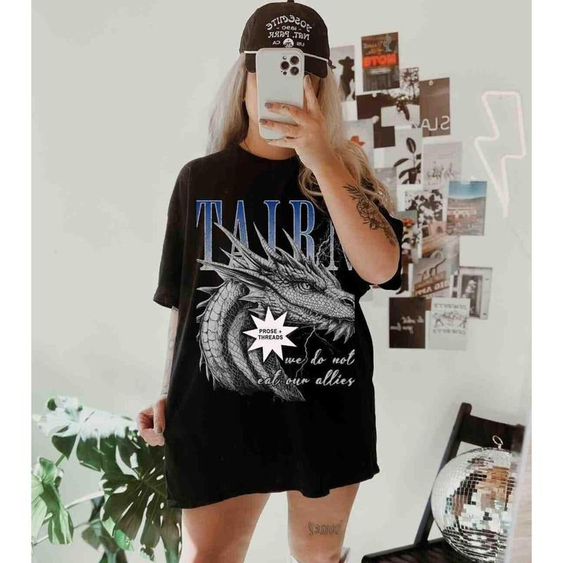 Tairn Fourth Wing Shirt Iron Flame Merch Onyx Storm Basgiath War College Bookstagram Romantasy Booktok Merch Xaden...
