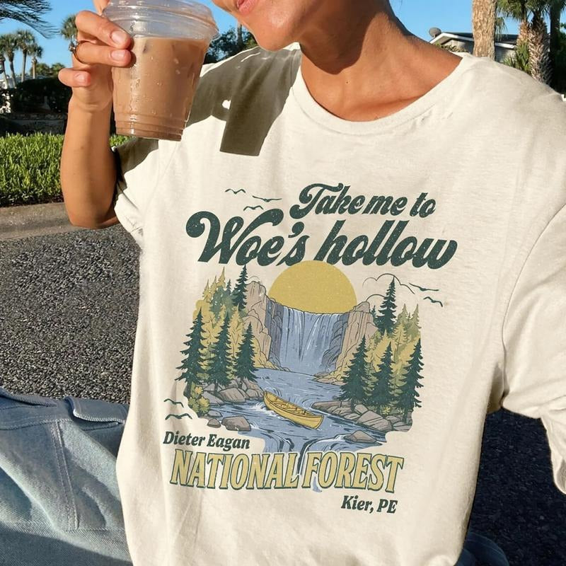 Take Me To Woe's Hollow T-Shirt, The Biggest Waterfall Severance Tee Shirt, Dieter Eagan National Forest Shirt, Lumon...