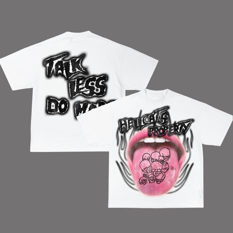 Talk Less Do More HipHop Unisex Y2k Clothing Graphic Tees Oversized Top Streetwear Hoodie, Sweatshirt | WearSparks.com