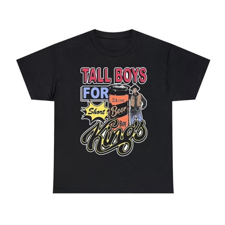 Tall Boys for Short Kings Unisex Heavy Cotton T-Shirt Menswear Top Hoodie, Sweatshirt | WearSparks.com