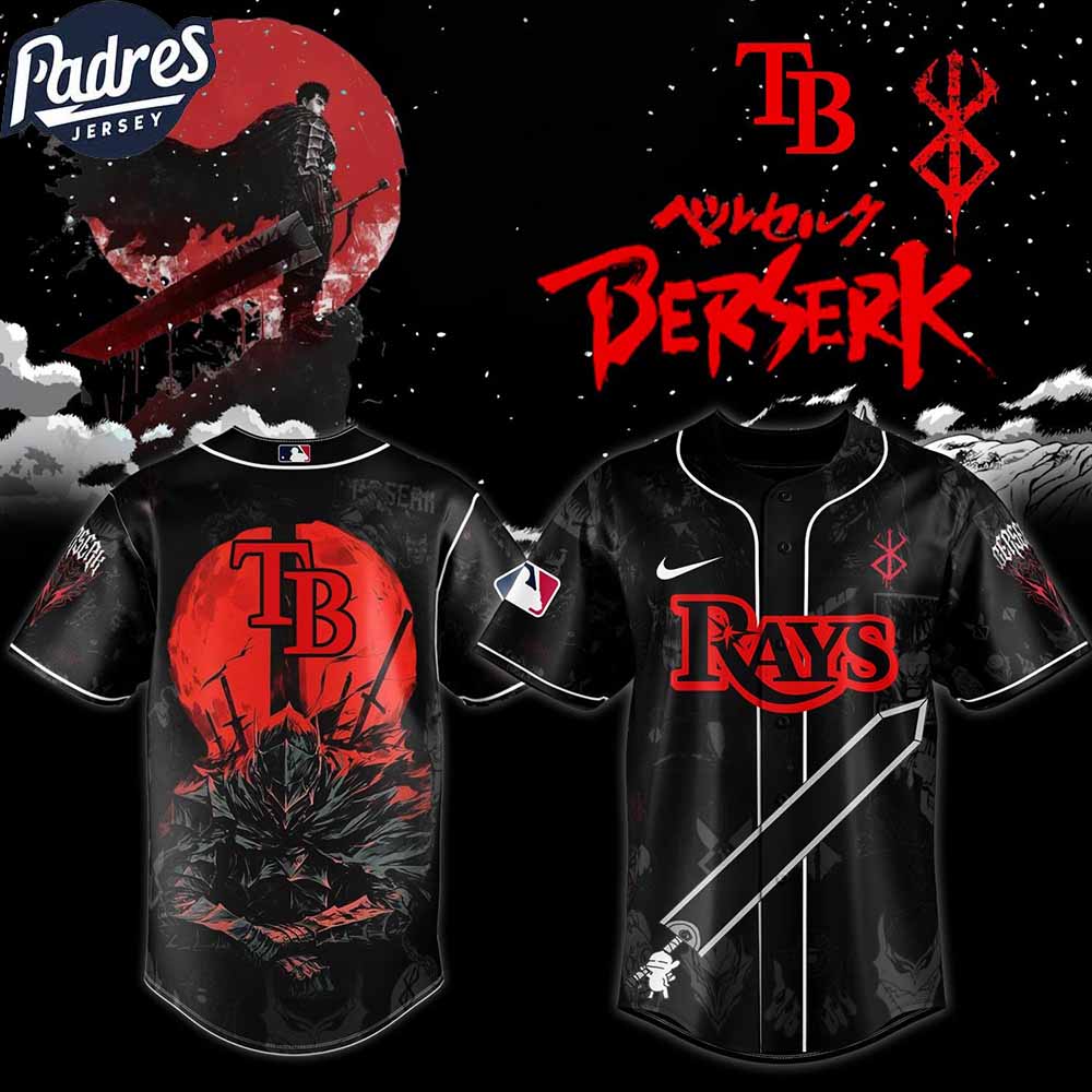 Tampa Bay Rays MLB X Berserk Personalized Baseball Jersey - Padres Jersey Oasis: Elevate Your Baseball Style Game...