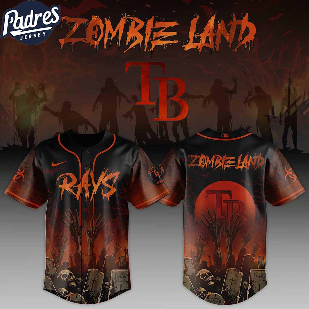 Tampa Bay Rays MLB X Zombie Land Custom Baseball Jersey - Padres Jersey Oasis: Elevate Your Baseball Style Game T-Shirts,...