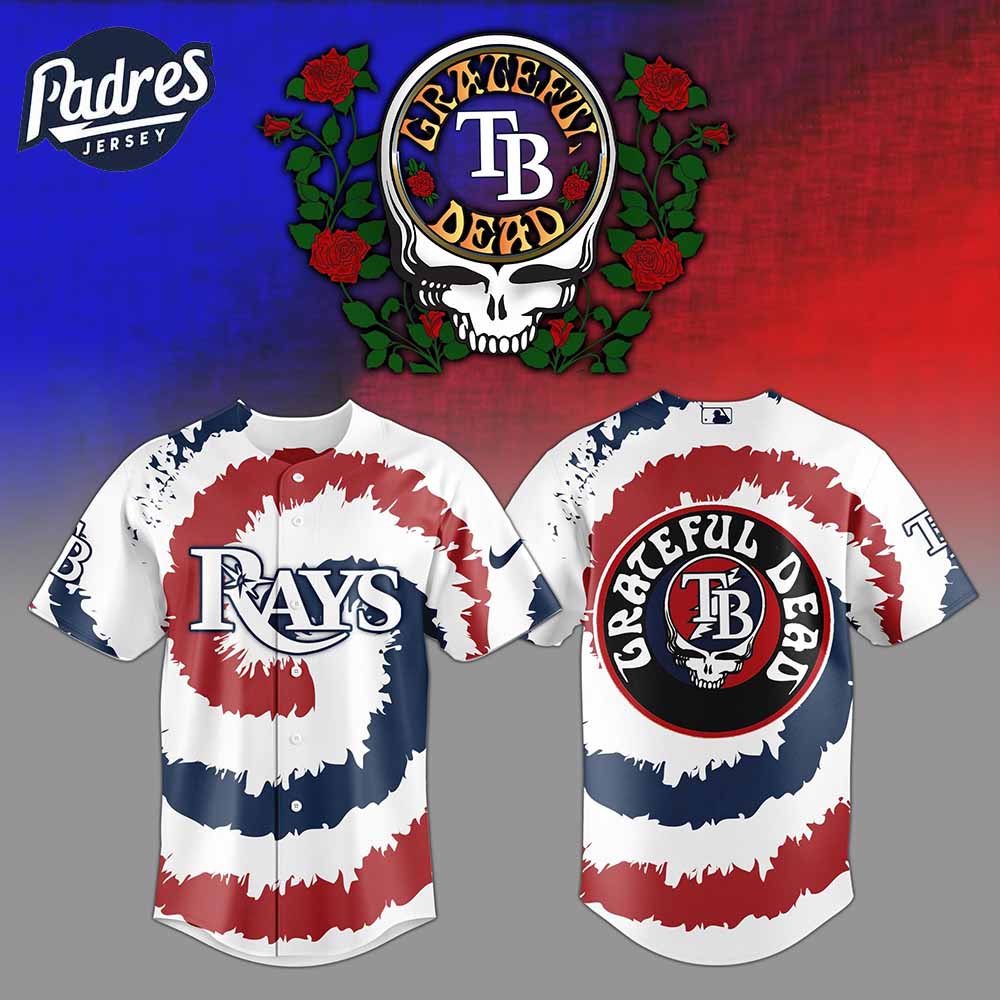 Tampa Bay Rays MLB x Grateful Dead Personalized Baseball Jersey Outfit - Padres Jersey Oasis: Elevate Your Baseball Style...