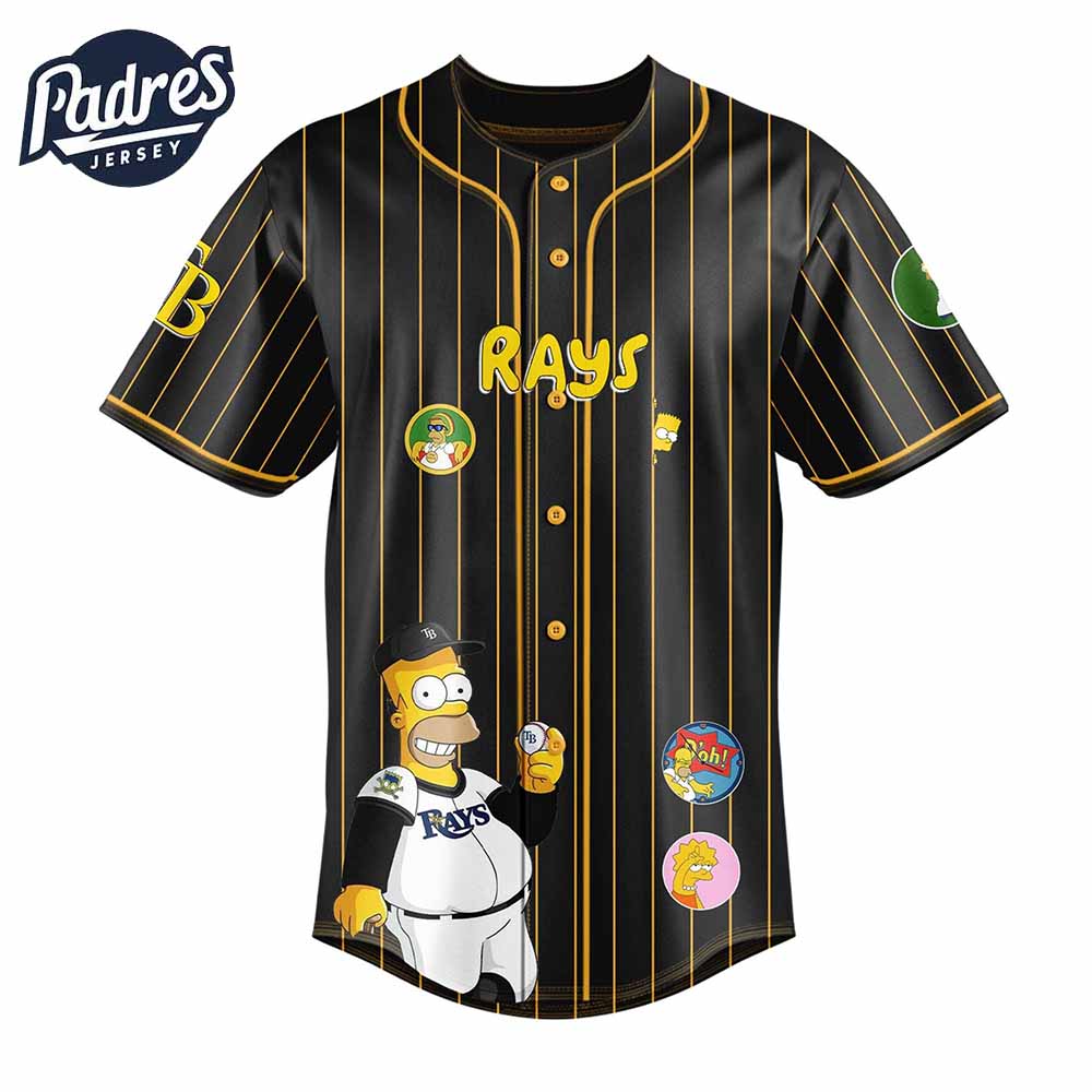 Tampa Bay Rays MLB x The Simpsons Baseball Jersey Style - Padres Jersey Oasis: Elevate Your Baseball Style Game... (Image 2)