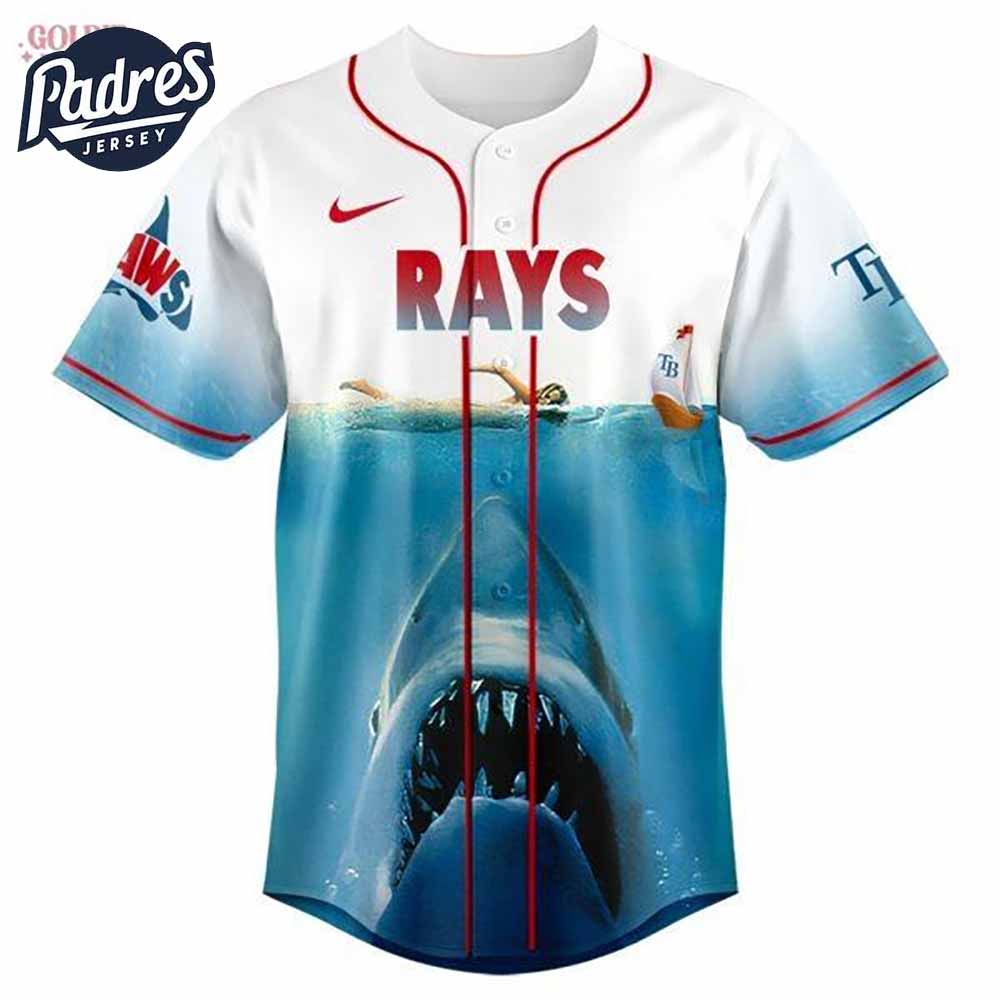 Tampa Bay Rays x Jaws 2025 Baseball Jersey - Padres Jersey Oasis: Elevate Your Baseball Style Game T-Shirts,... (Image 2)